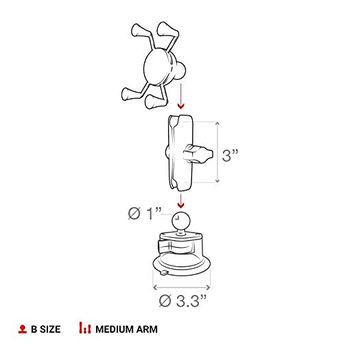 Universal Suction Cup Phone Mount with X-Grip Holder