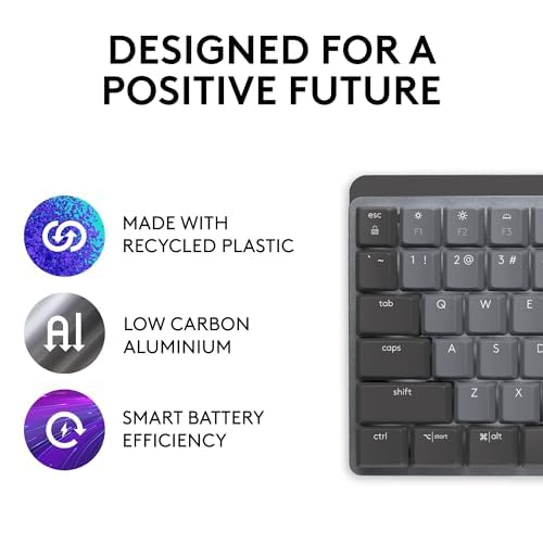 Wireless Mechanical Keyboard with Low Profile Keys