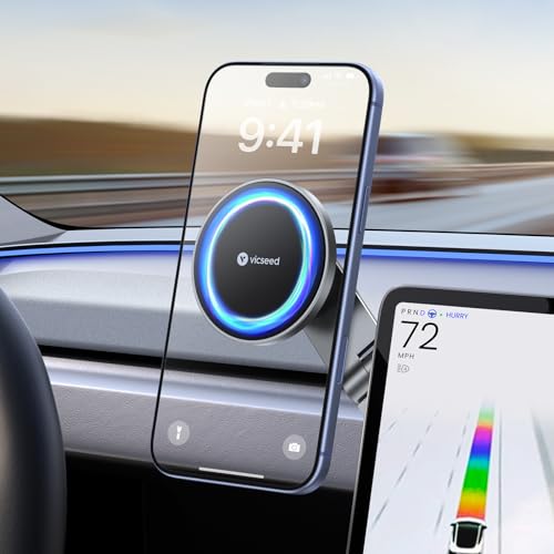 Foldable MagSafe Tesla Car Phone Mount with Strong Magnet