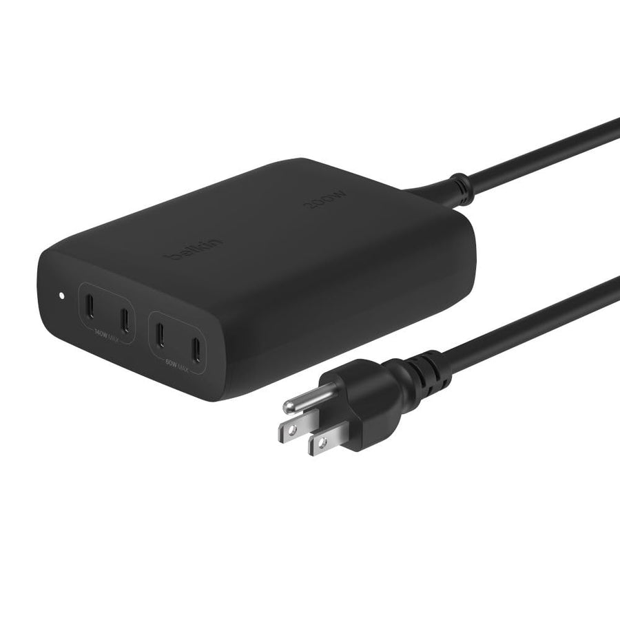 200W 4-Port USB-C GaN Fast Charging Station