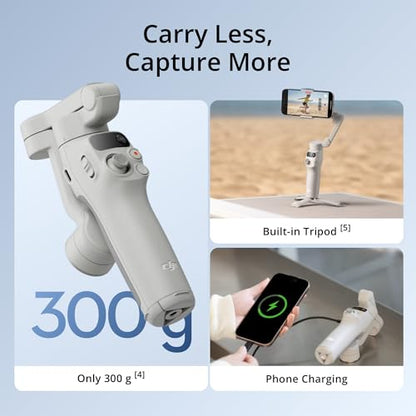 3-Axis Phone Gimbal Stabilizer with Built-In Tripod