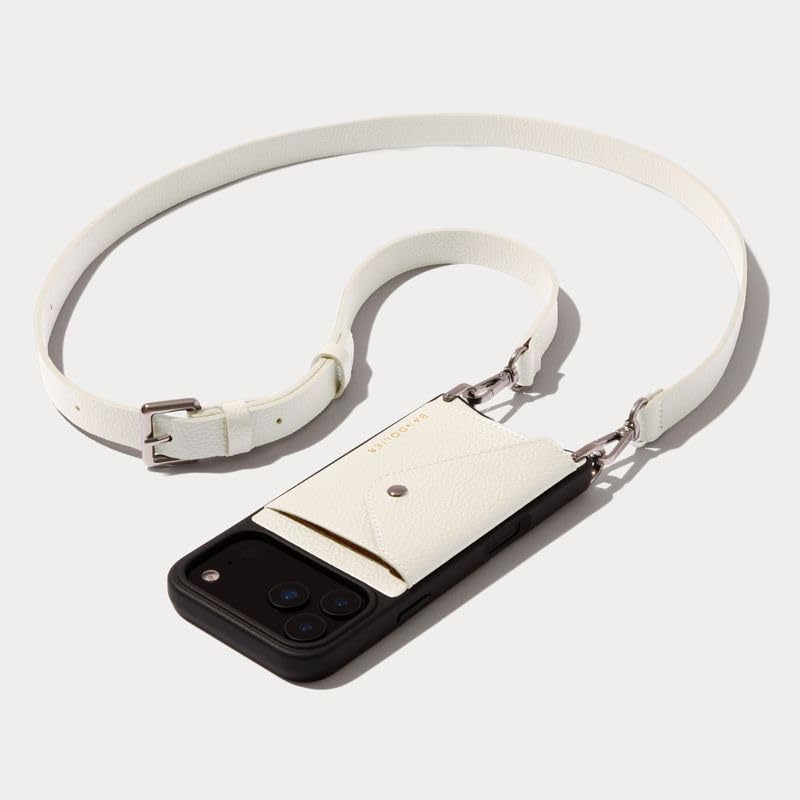Leather Phone Holster with Strap and Card Slots