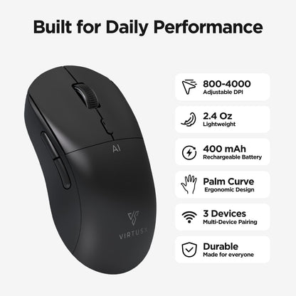 AI Wireless Mouse with Voice Recording Features