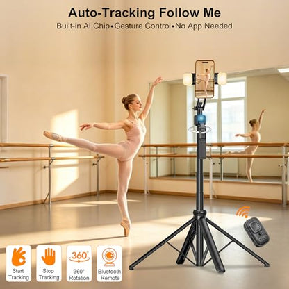 Auto Face Tracking Selfie Stick Phone Tripod