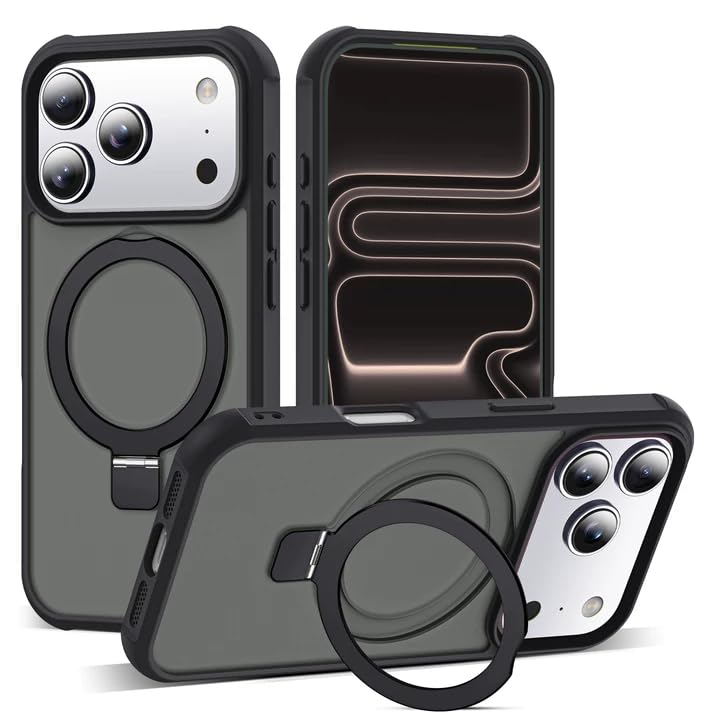 Translucent Magnetic Ring Stand Phone Case with Grip
