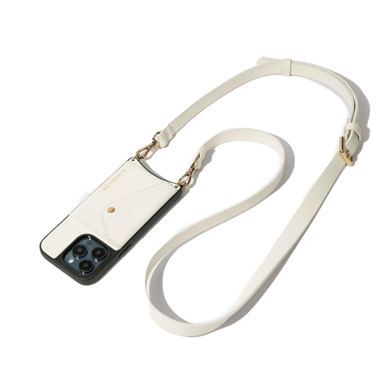 Leather Phone Holster with Strap and Card Slots