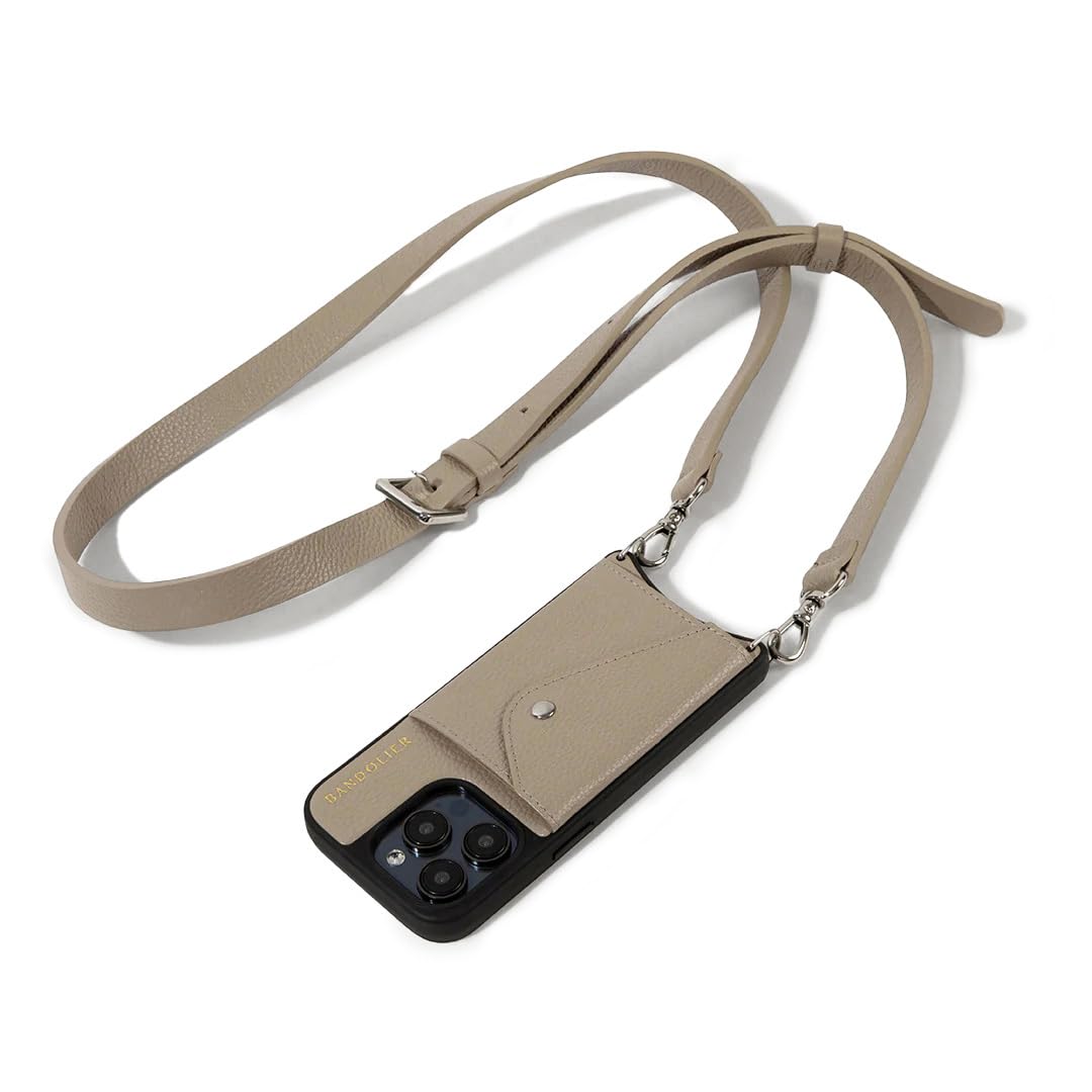 Leather Phone Holster with Strap and Card Slots