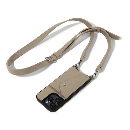 Leather Phone Holster with Strap and Card Slots