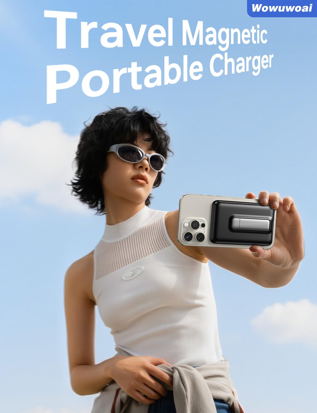 10,000mAh Wireless Power Bank with Stand