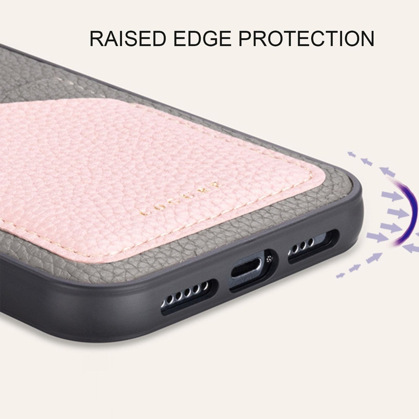 Leather Card Slot Phone Case with Anti-Drop Protection