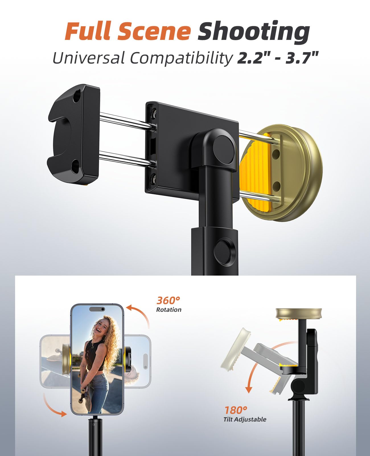 Portable Phone Tripod Selfie Stick with Remote