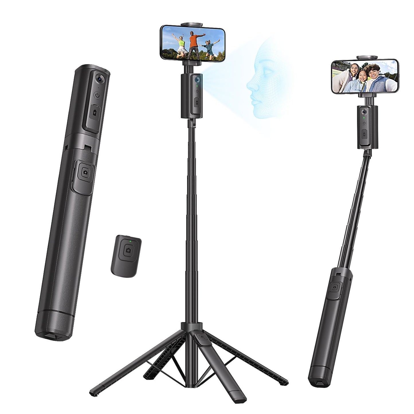 Auto Tracking Phone Tripod with 360° Rotation