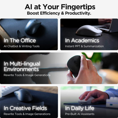 AI Wireless Mouse with Voice Recording Features