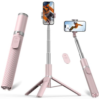 Portable Phone Tripod Selfie Stick with Remote