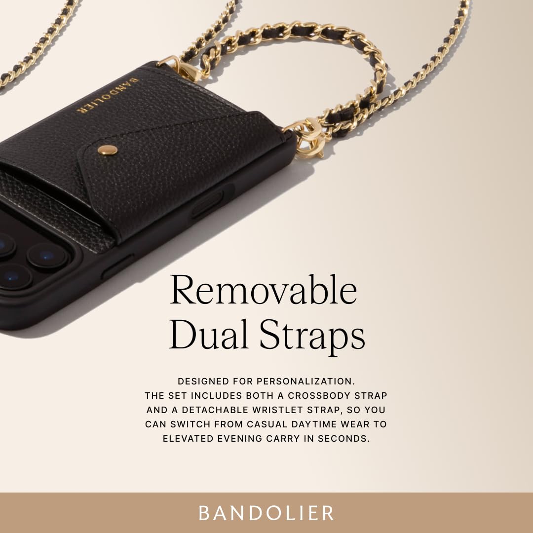 Leather Crossbody Phone Case with Removable Straps