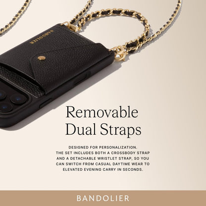 Leather Crossbody Phone Case with Removable Straps