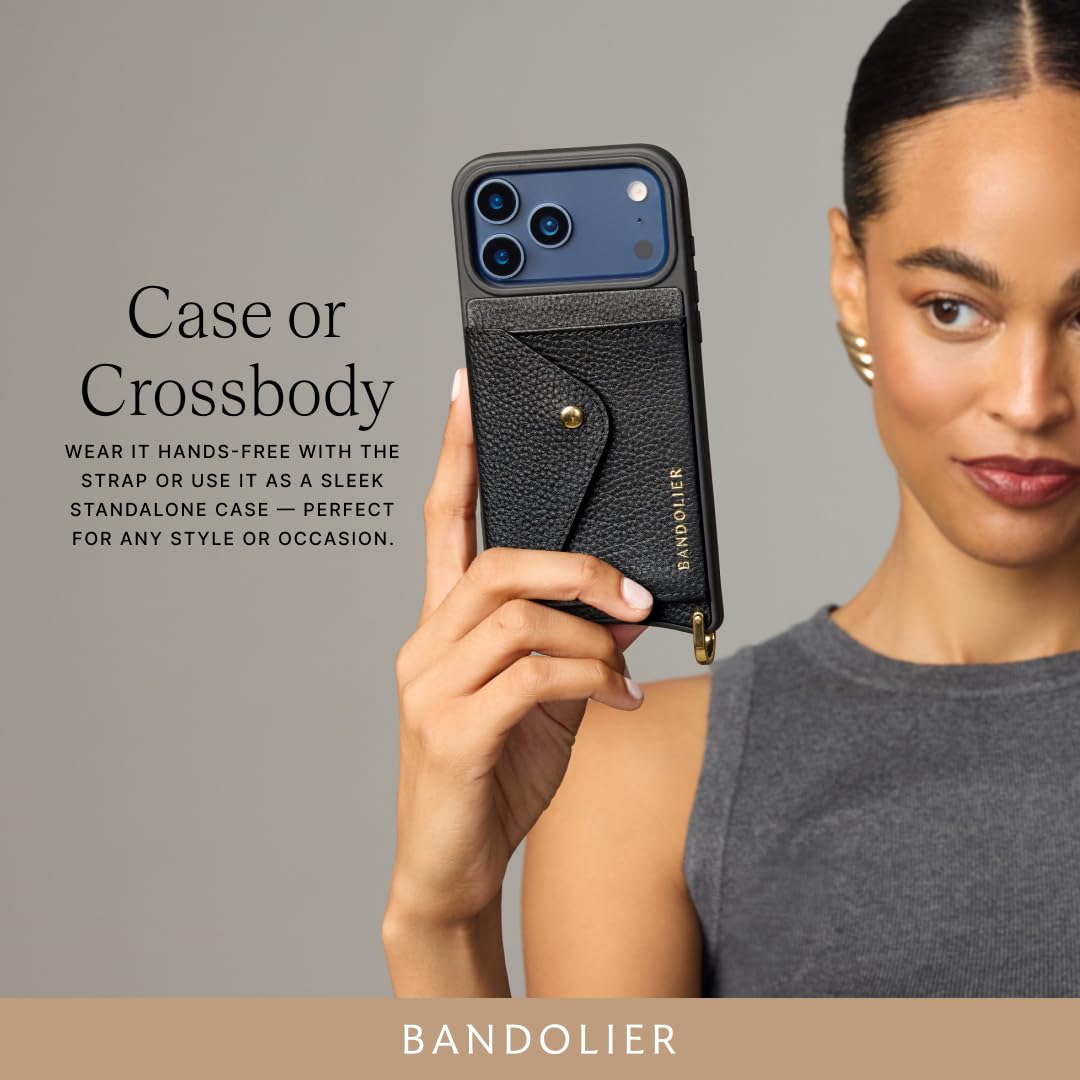 Leather Crossbody Phone Case with Removable Straps