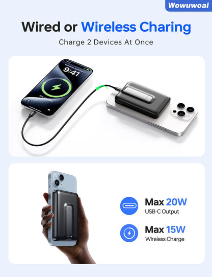 10,000mAh Wireless Power Bank with Stand