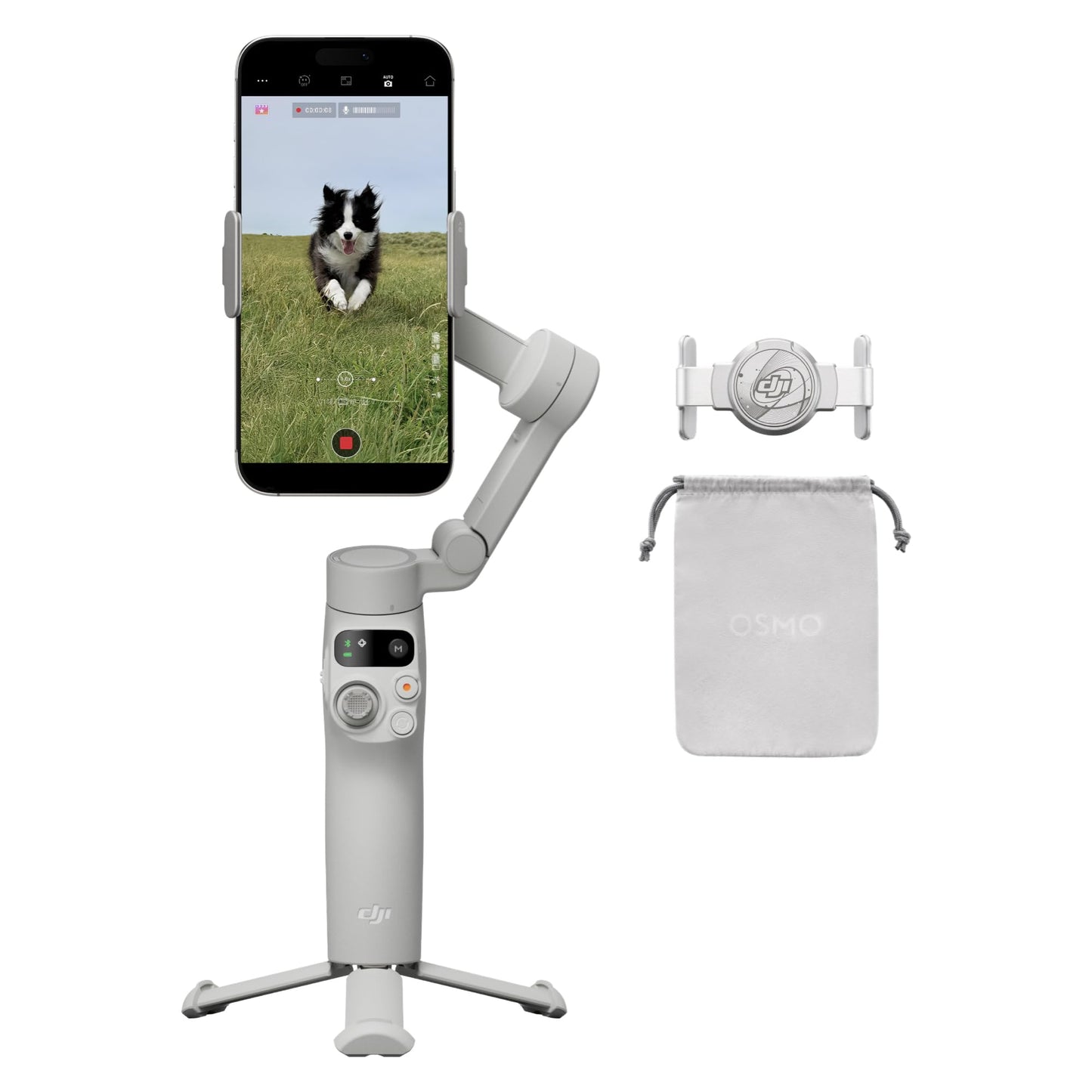 3-Axis Phone Gimbal Stabilizer with Built-In Tripod