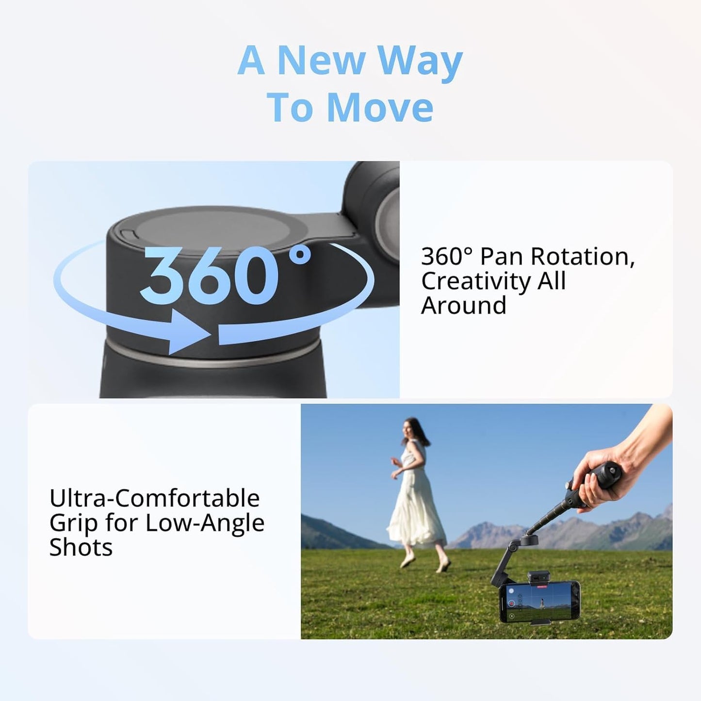 3-Axis Phone Gimbal Stabilizer with Tracking