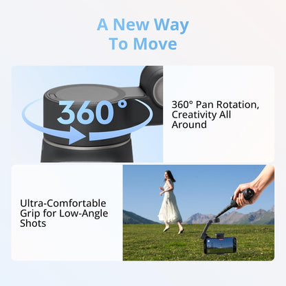 3-Axis Phone Gimbal Stabilizer with Tracking