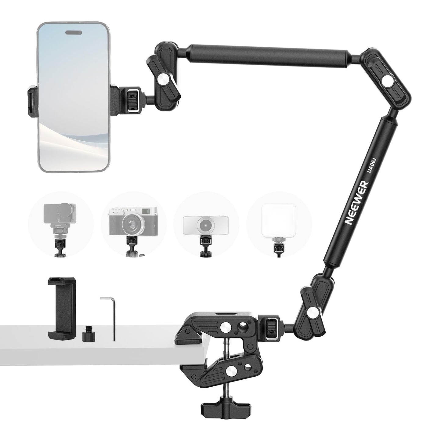 Overhead Camera Mount with Adjustable Boom Arm