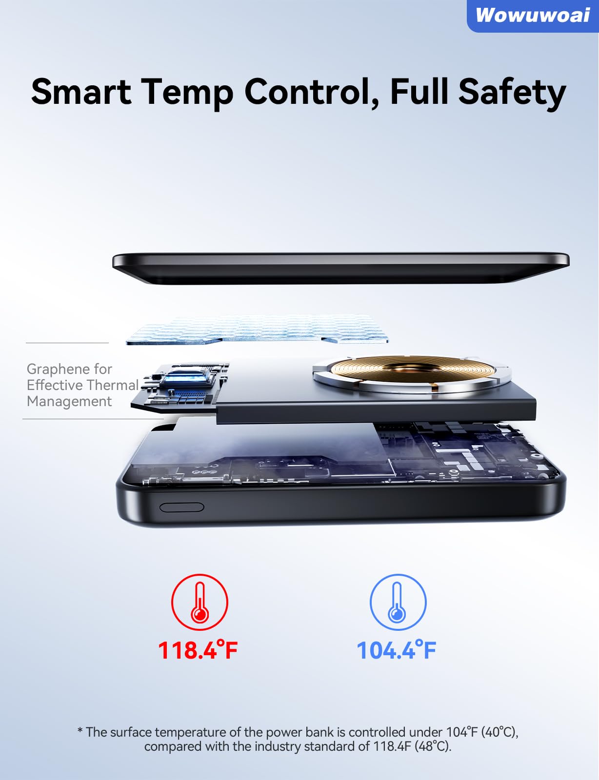 10,000mAh Wireless Power Bank with Stand