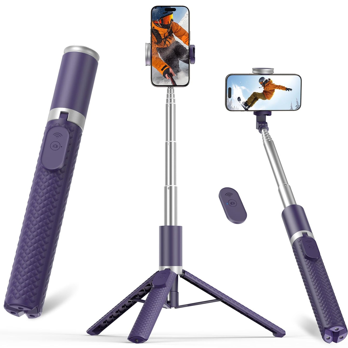 Portable Phone Tripod Selfie Stick with Remote