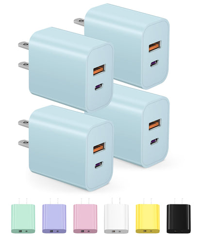 20W USB-C Wall Charger Block 4-Pack