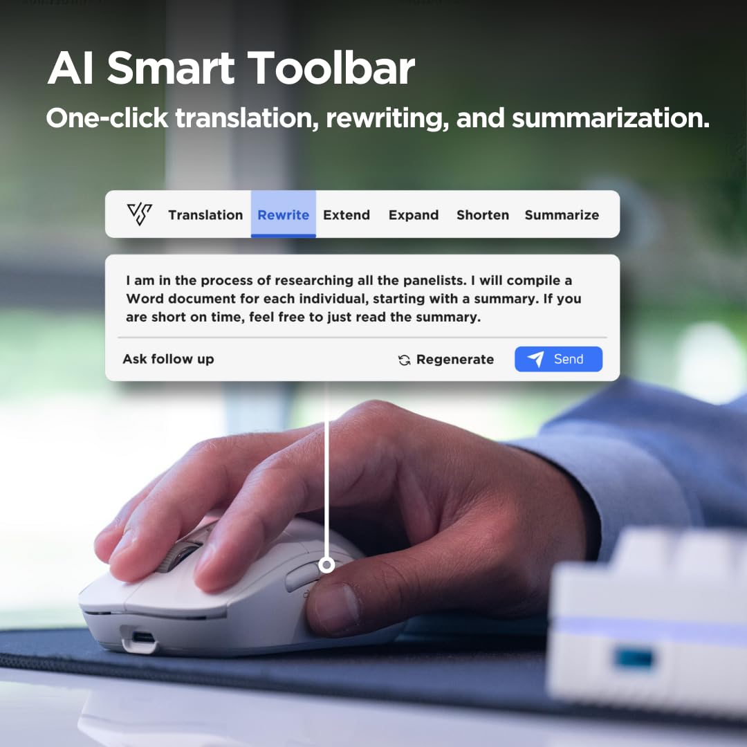 AI Wireless Mouse with Voice Recording Features