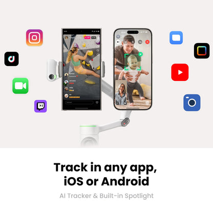AI Tracking Phone Gimbal Stabilizer
