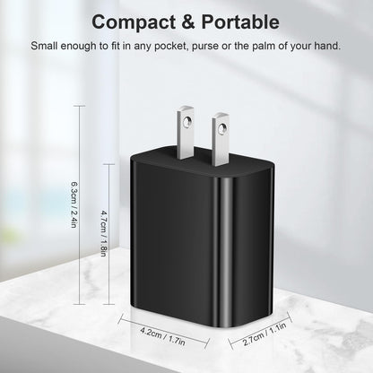 20W USB-C Wall Charger Block 4-Pack