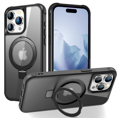 Translucent Magnetic Ring Stand Phone Case with Grip