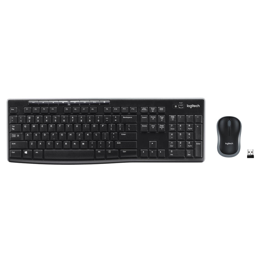 Wireless Keyboard and Mouse Combo with Shortcut Keys