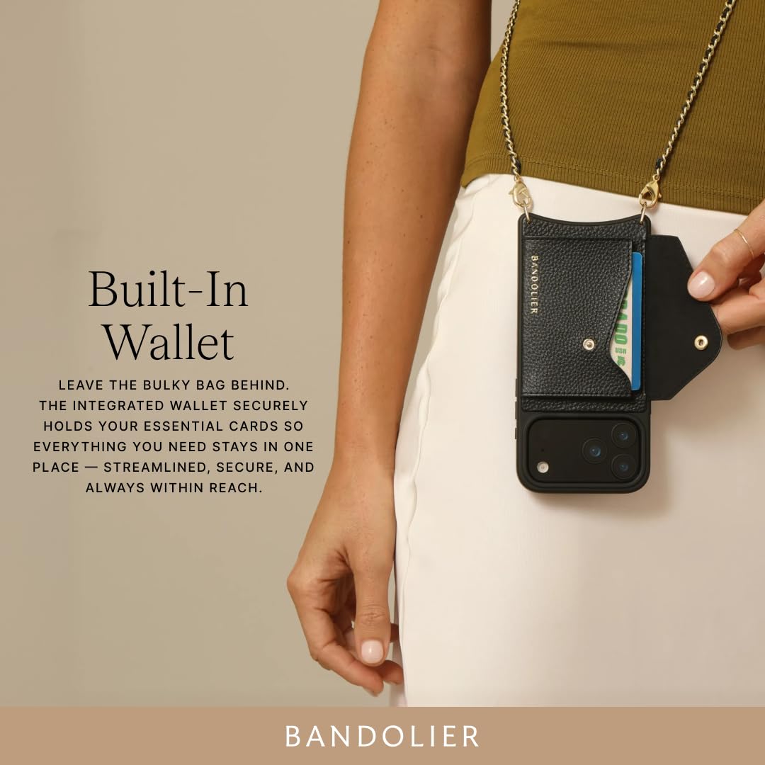 Leather Crossbody Phone Case with Removable Straps