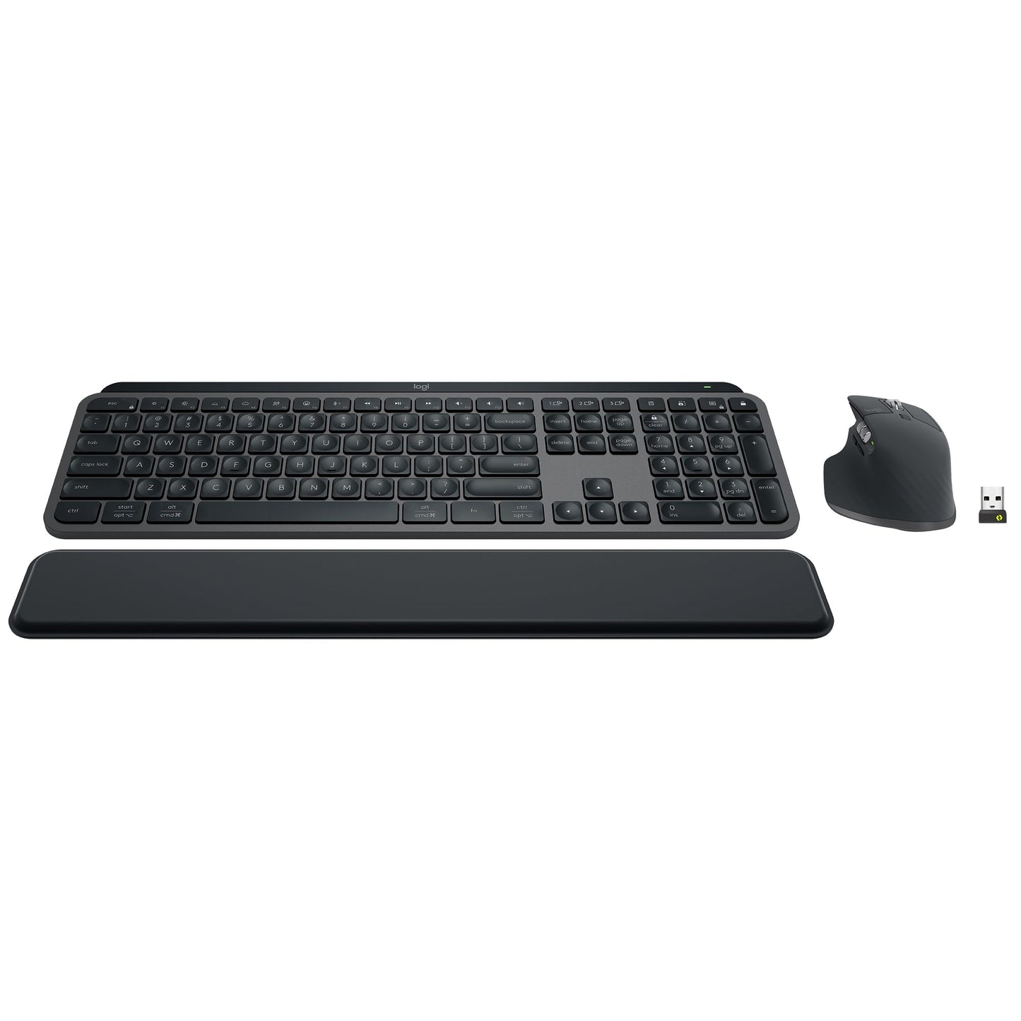 Wireless Keyboard and Mouse Combo with Palm Rest