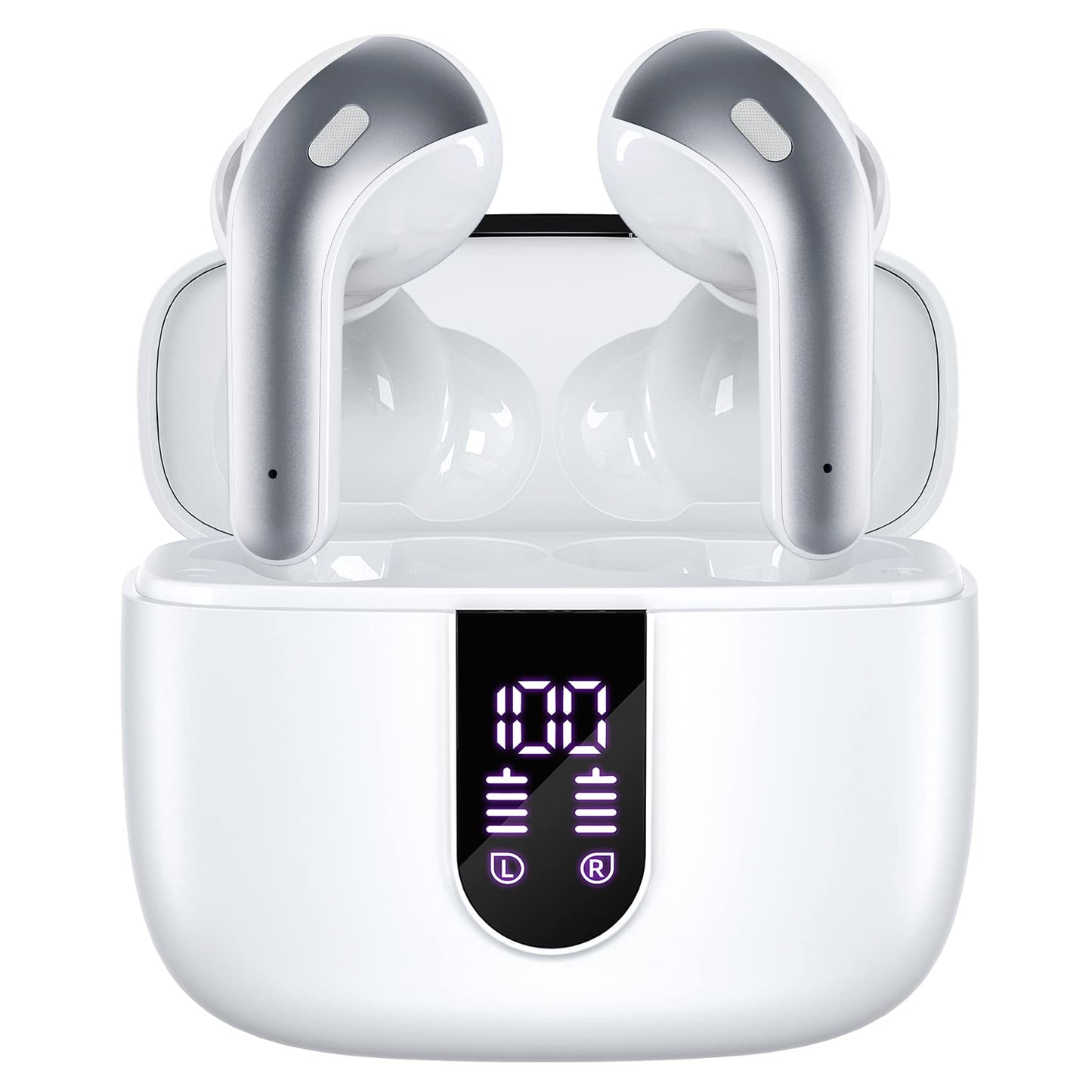 Wireless Earbuds with 60-Hour Playtime and Charging Case