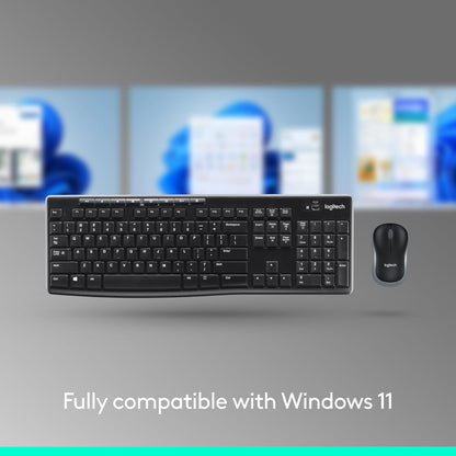 Wireless Keyboard and Mouse Combo with Shortcut Keys