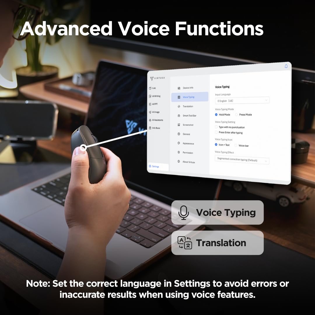 AI Wireless Mouse with Voice Recording Features
