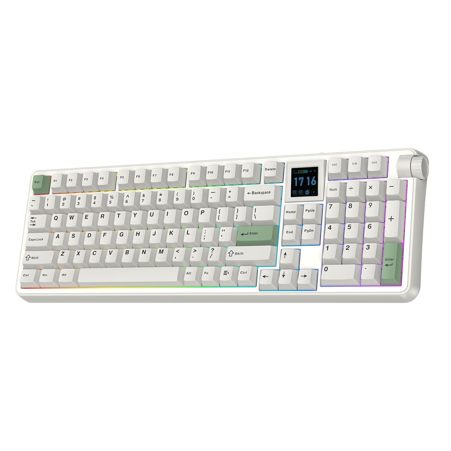 Wireless Mechanical Keyboard with Screen and Knob RGB