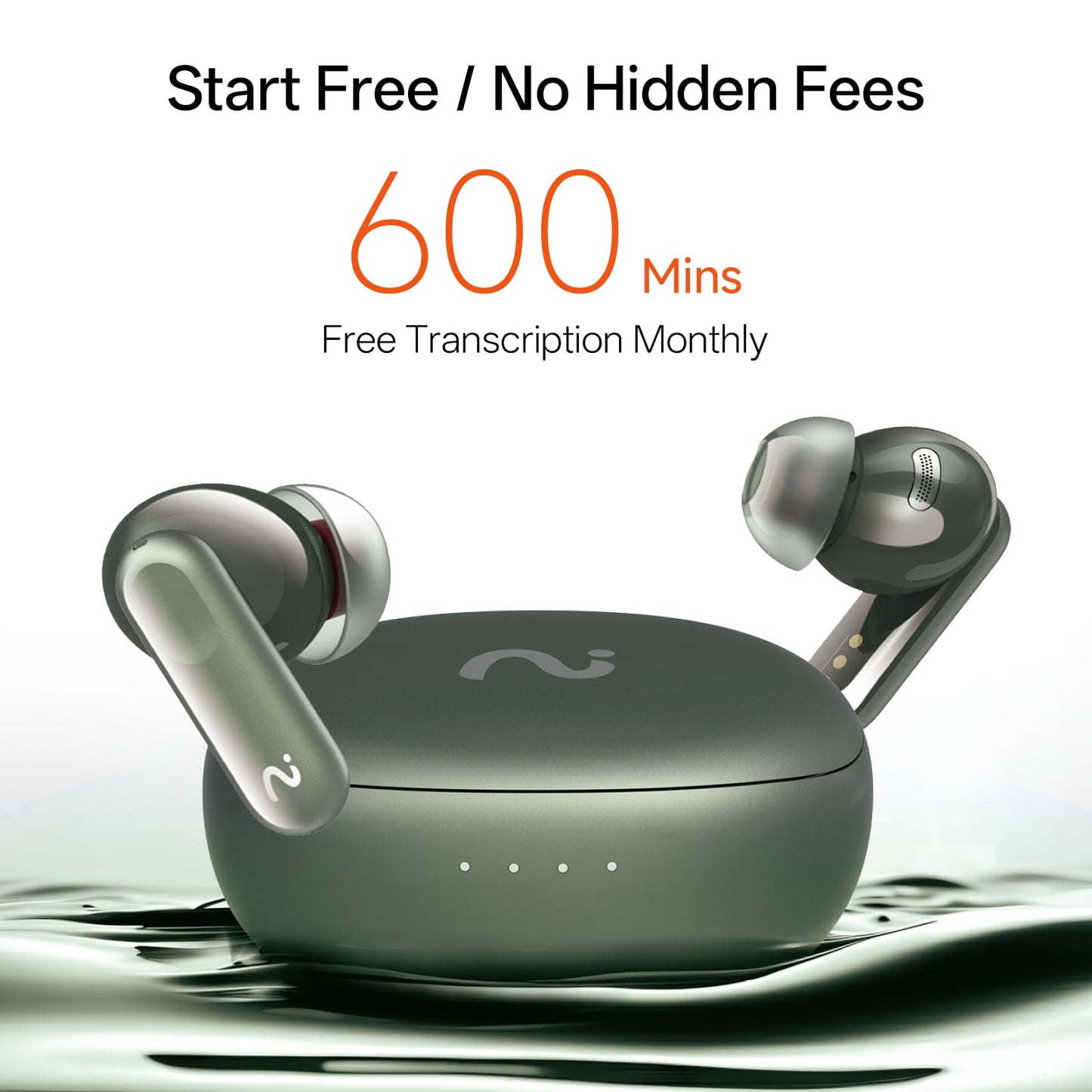 AI Voice Recorder Earbuds with Transcription & ANC