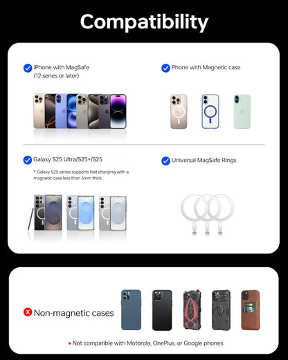 10,000mAh Magnetic Wireless Power Bank