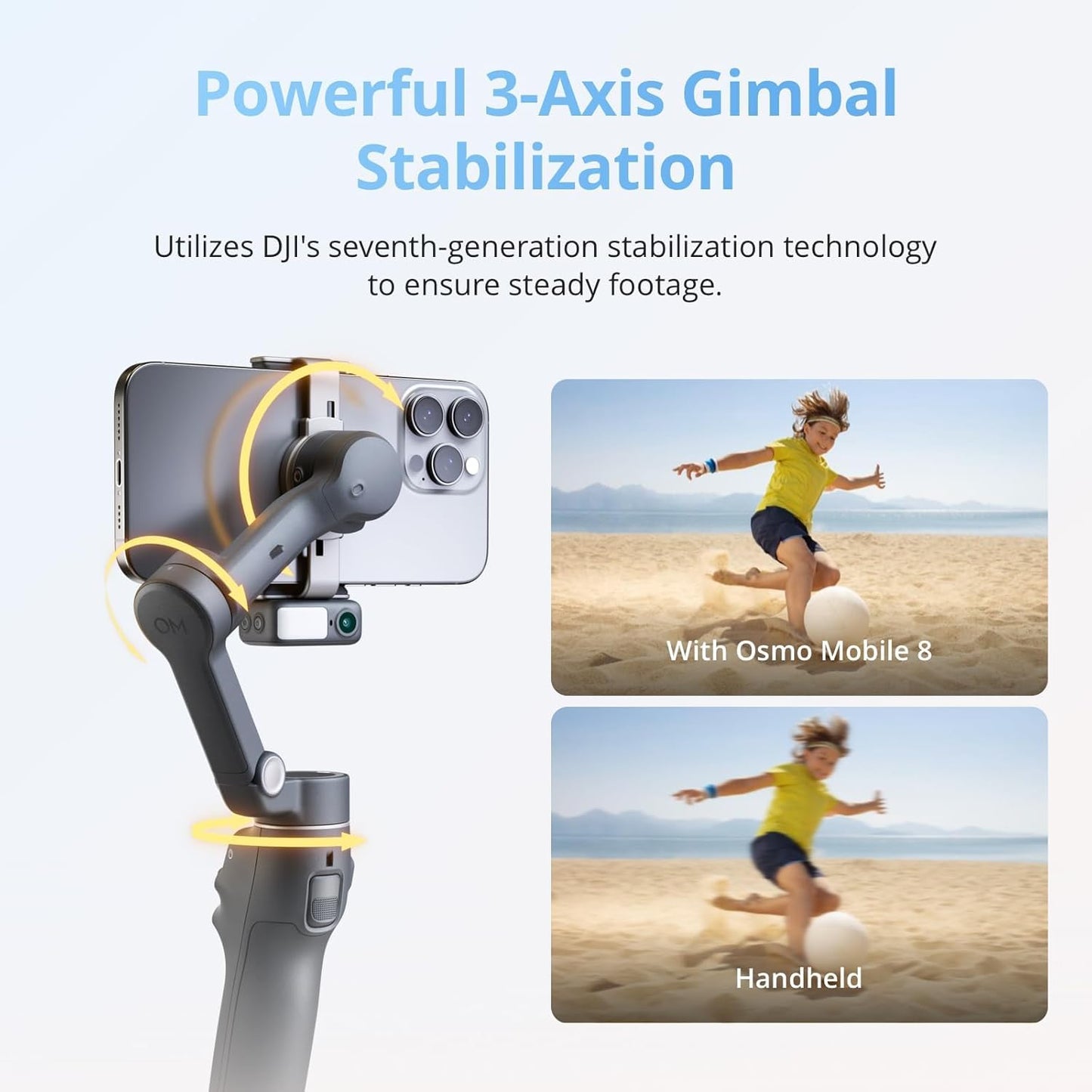 3-Axis Phone Gimbal Stabilizer with Tracking