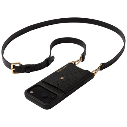 Leather Phone Holster with Strap and Card Slots