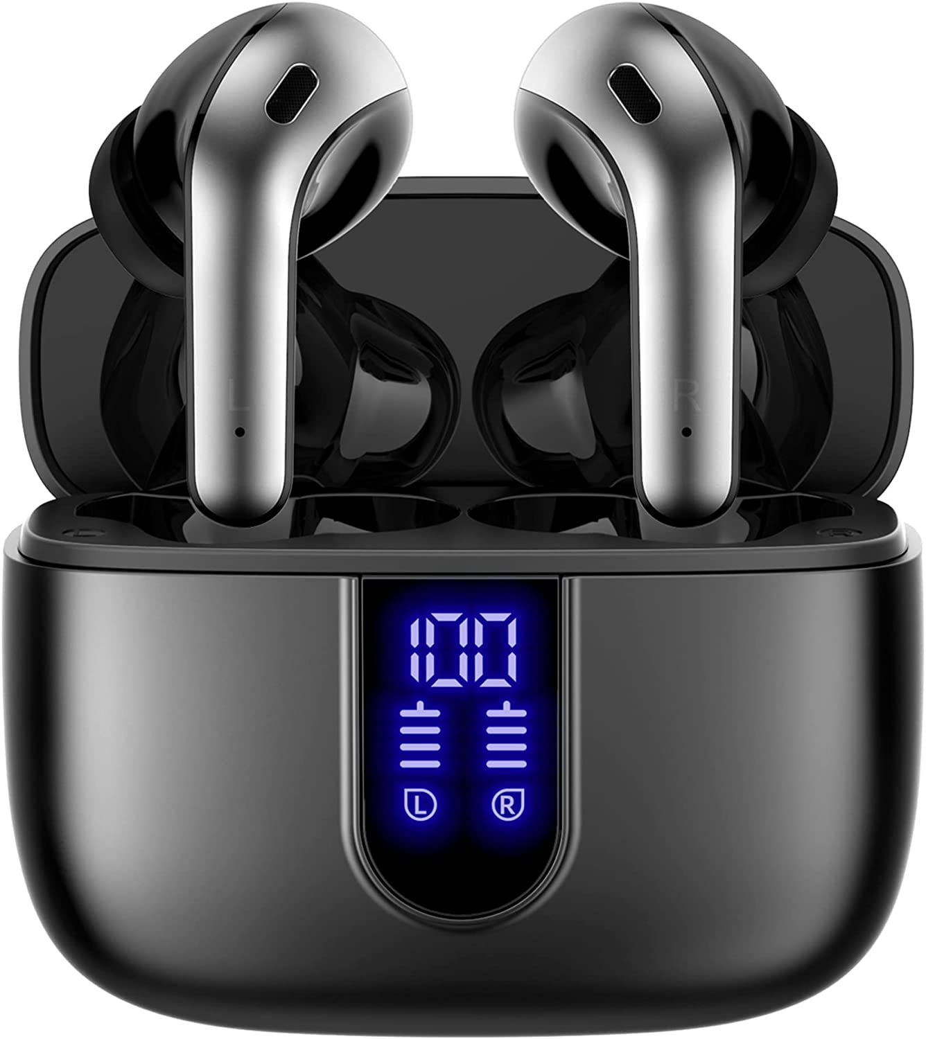 Wireless Earbuds with 60-Hour Playtime and Charging Case