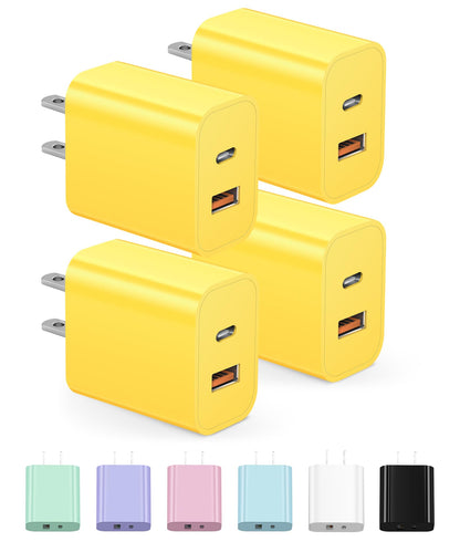 20W USB-C Wall Charger Block 4-Pack
