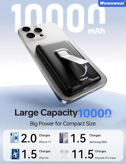 10,000mAh Wireless Power Bank with Stand