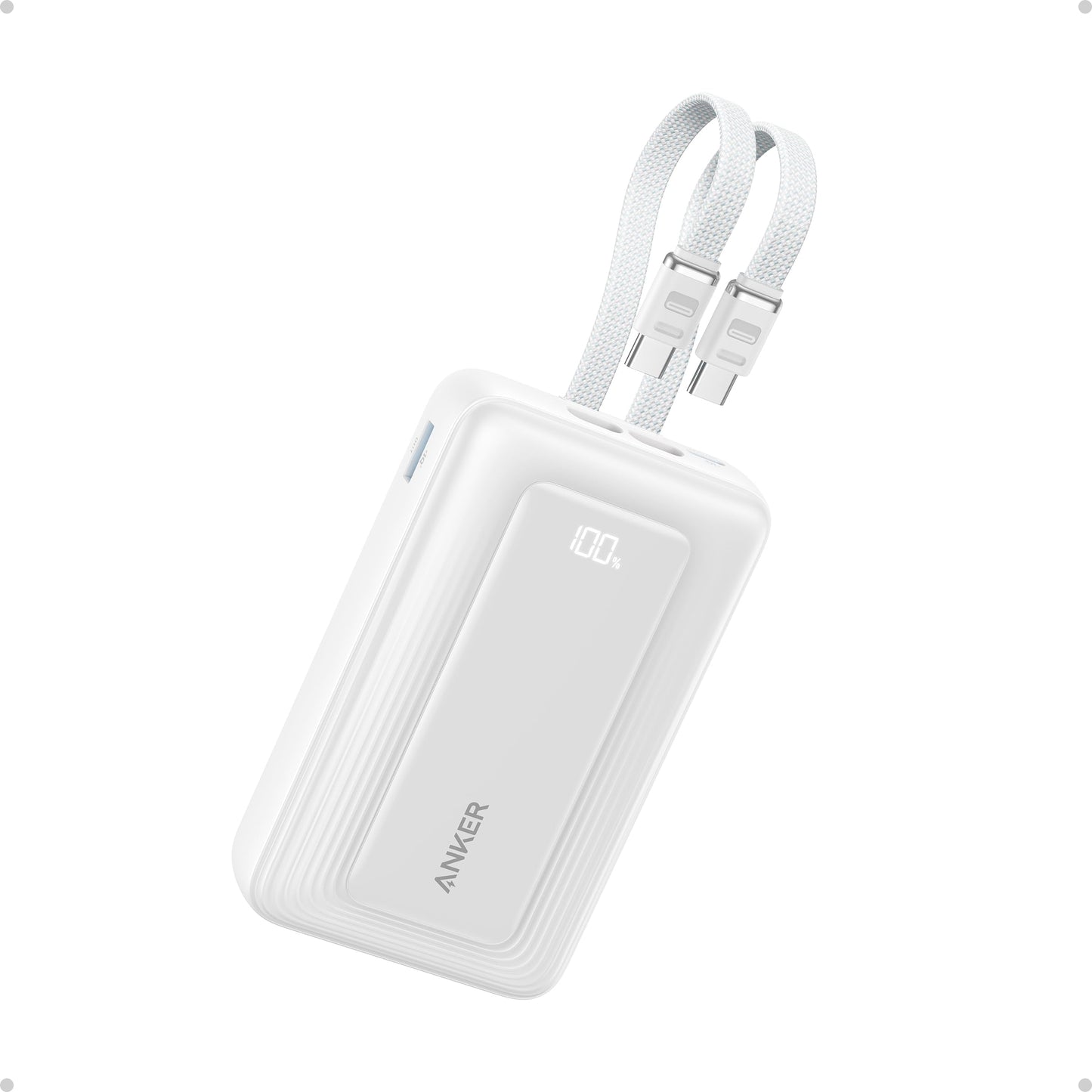 20,000mAh Fast Charging Power Bank with Built-In USB-C Cable
