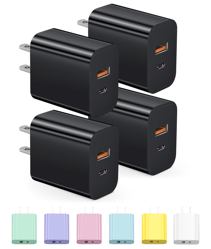 20W USB-C Wall Charger Block 4-Pack