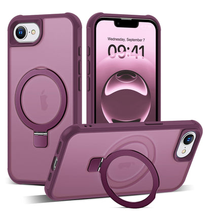 Translucent Magnetic Ring Stand Phone Case with Grip